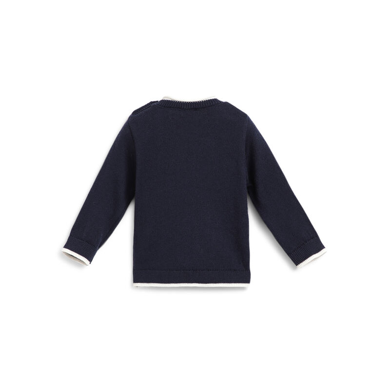 Girls Dark Blue Embellished Pullover image number 1